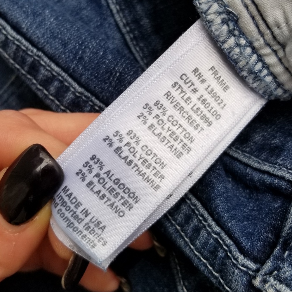 Frame Le Skinny De Jeanne Jeans Rivercrest Sz 25 - Picture 8 of 8